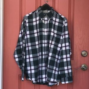 LL Bean Northwoods flannel shirt; large
